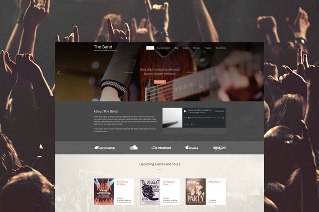 WordPress Theme for Bands | Musicians & DJs WordPress Theme | Concerts ...