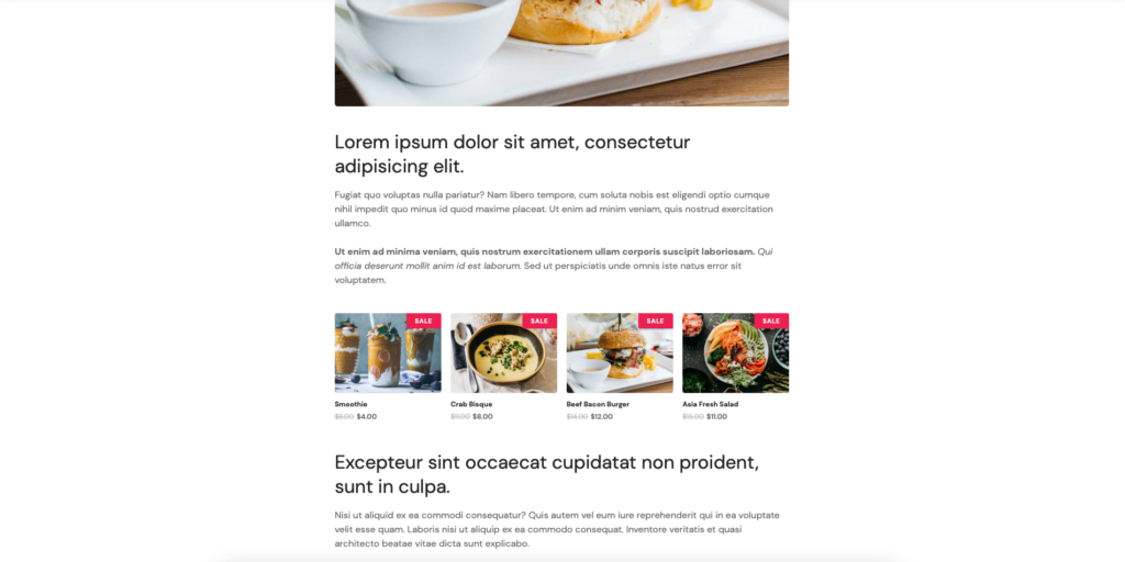 Variabla visningsmetoder - WordPress tillägg för restaurangmeny